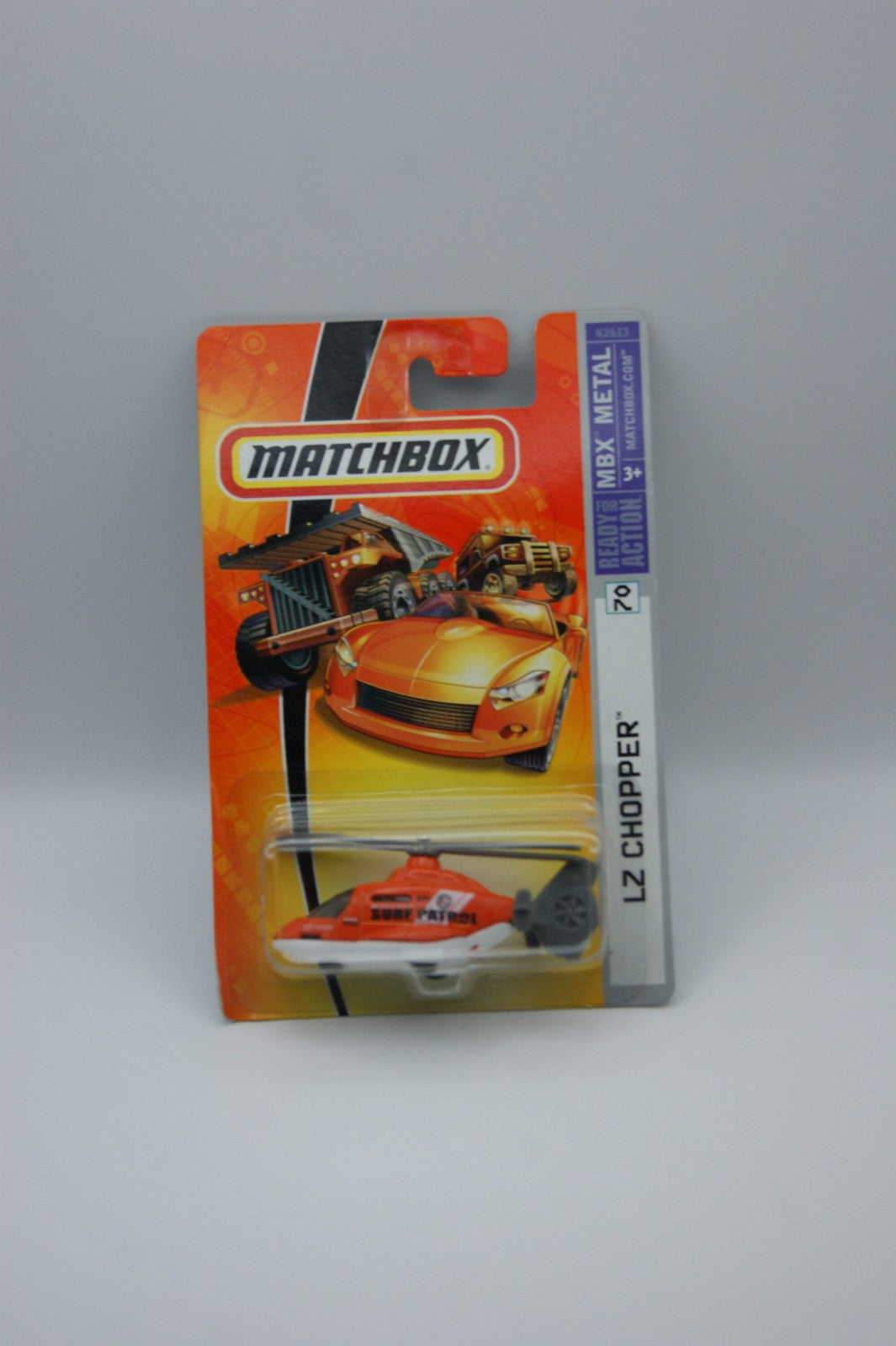 Matchbox LZ Chopper Surf Patrol #70 MBX Metal US Modell Long Card OVP
