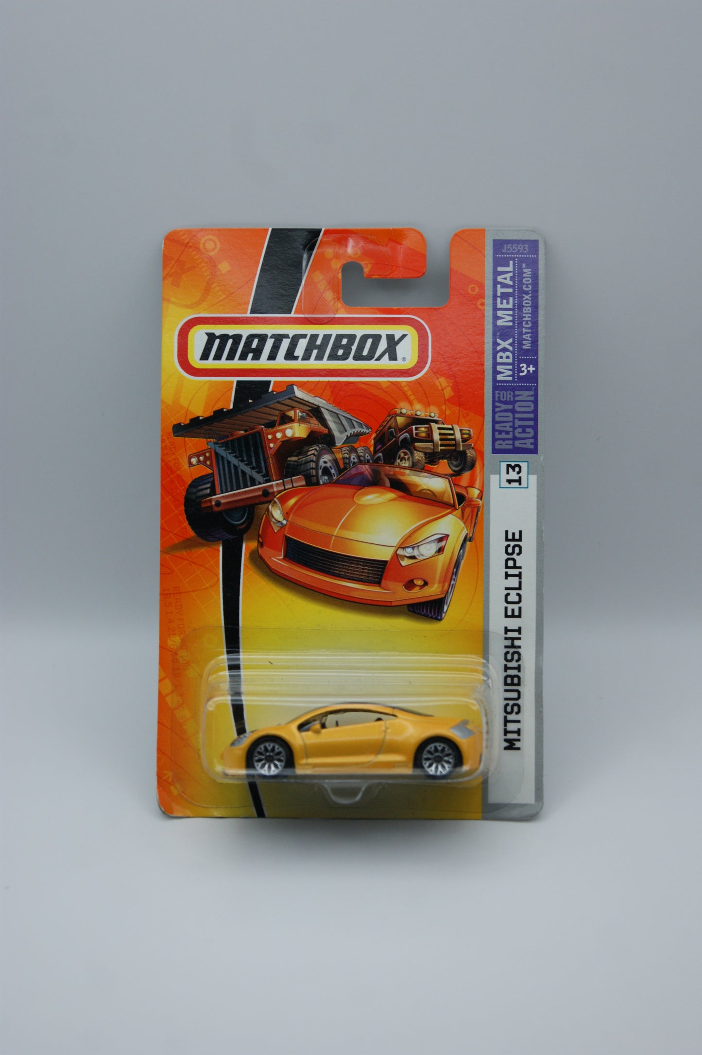 Matchbox Mitsubishi Eclipse Gelb #13/75 MBX Metal 2006 US Modell Long Card OVP