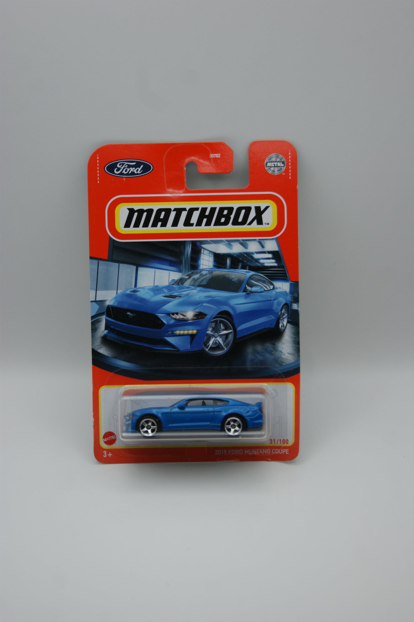 Matchbox 2019 Ford Mustang Coupé Blau 31/100 US Modell Long Card OVP