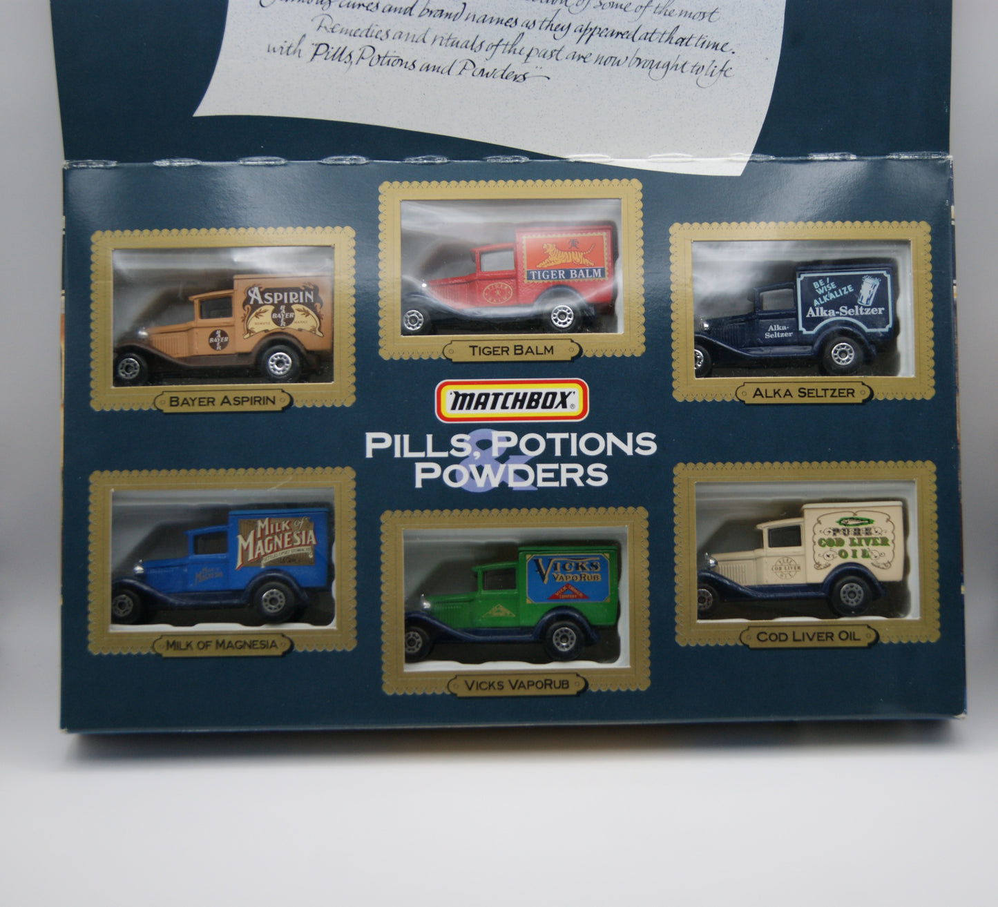 Matchbox Pills Potions & Powders Gift Set 6 Ford Model A Vans OVP 1993