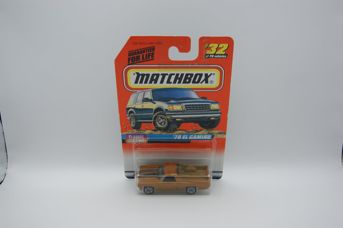 Matchbox 1998 ’70 Chevy El Camino Classic Decades #32 US Long Card OVP