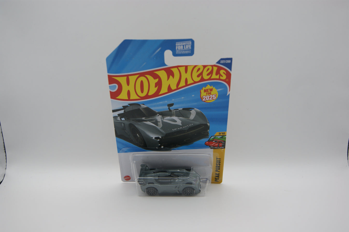Hot Wheels McMurtry Spéirling 2025 Peak Pursuit 7/10 #237/250 Grau US Long Card OVP