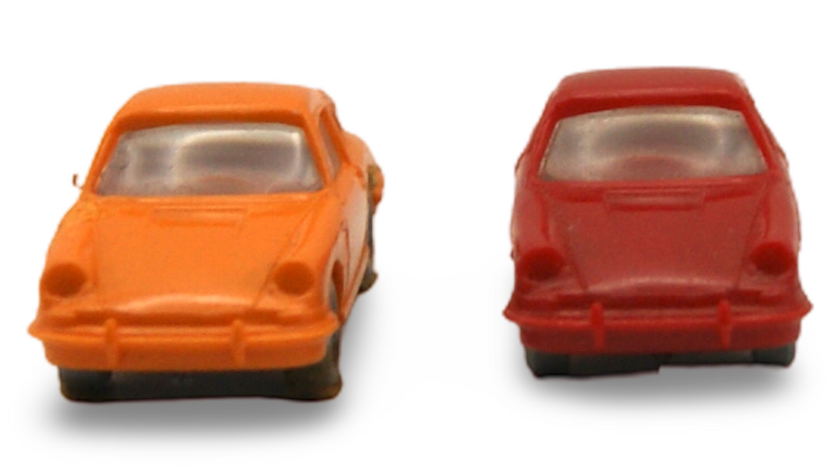 Wiking Porsche 911 2er Set Spur N 1:160 rot & orange Modellauto