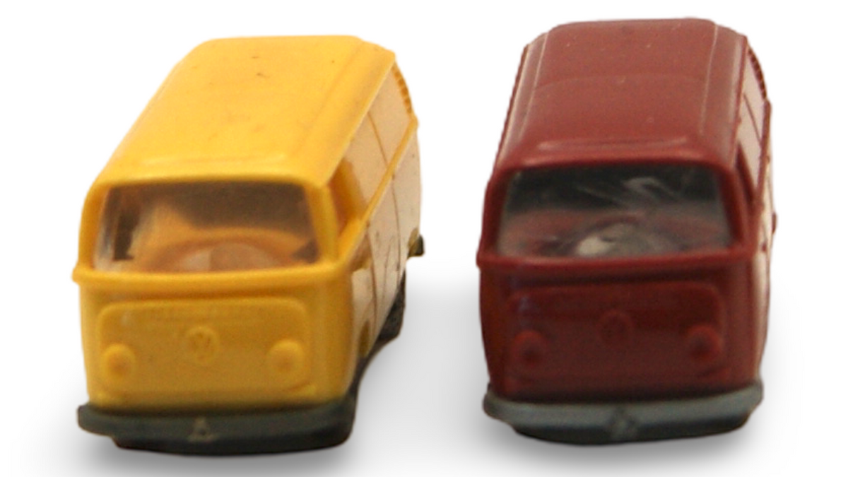 Wiking VW T2 Kastenwagen 2er Set Spur N 1:160 gelb & rot