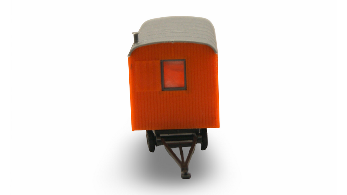 Bauwagen Baustellenwagen Anhänger Orange Grau 1:87 H0 – guter Zustand