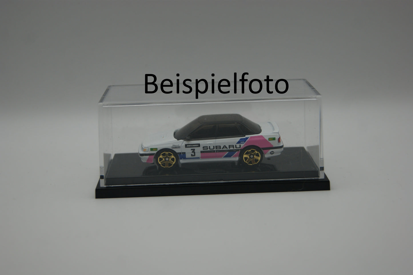 Hot Wheels Vitrine 1:64 Acryl Display Case mit schwarzem Sockel 11 cm Neu
