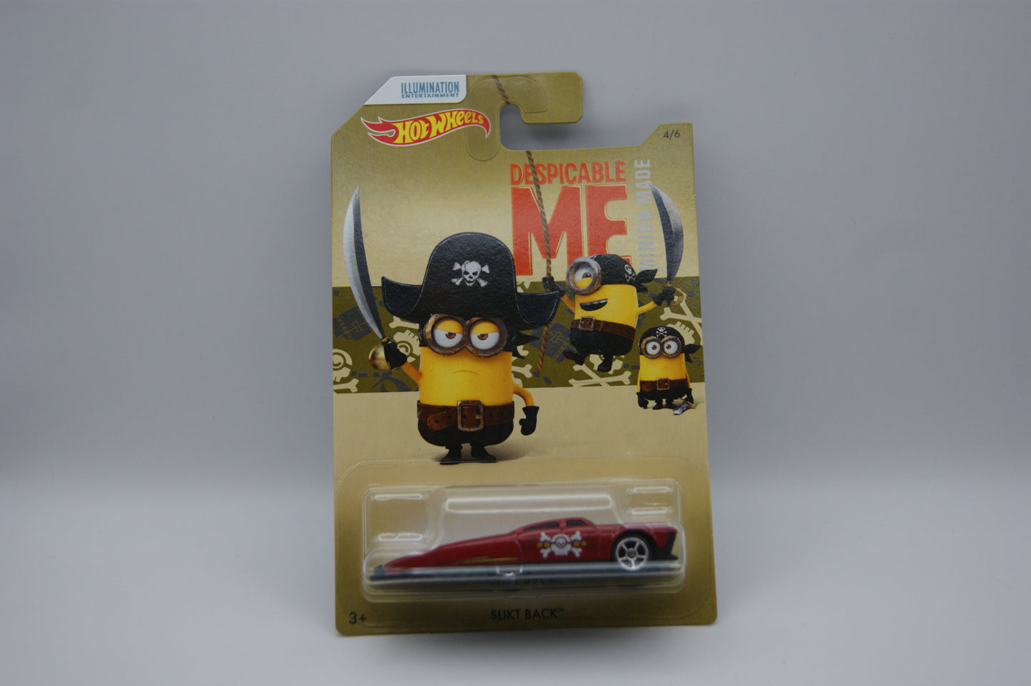 Hot Wheels Slikt Back Minions Despicable Me Minion Made 4/6 Rot OVP 2017