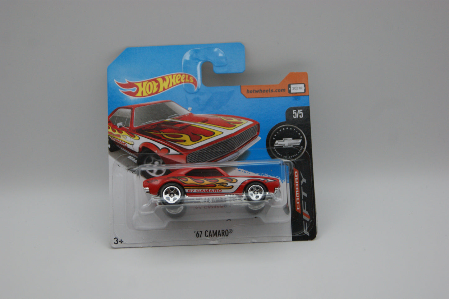 Hot Wheels ’67 Camaro 2017 Camaro Fifty 5/5 313/365 Rot Short Card OVP