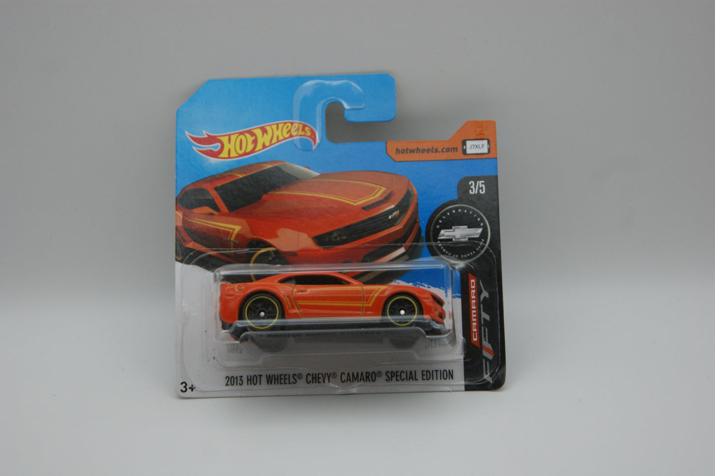Hot Wheels 2013 Chevy Camaro Special Edition 2017 Camaro Fifty 3/5 Orange Short Card OVP