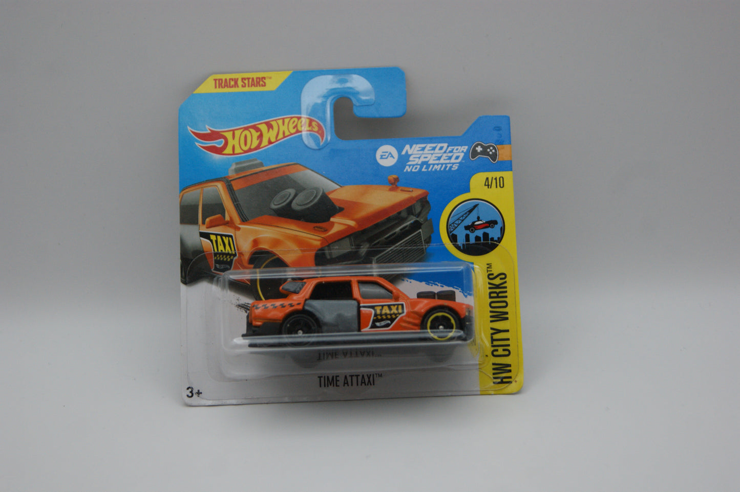 Hot Wheels Time Attaxi Need for Speed No Limits 2017 HW City Works 4/10 Short Card OVP