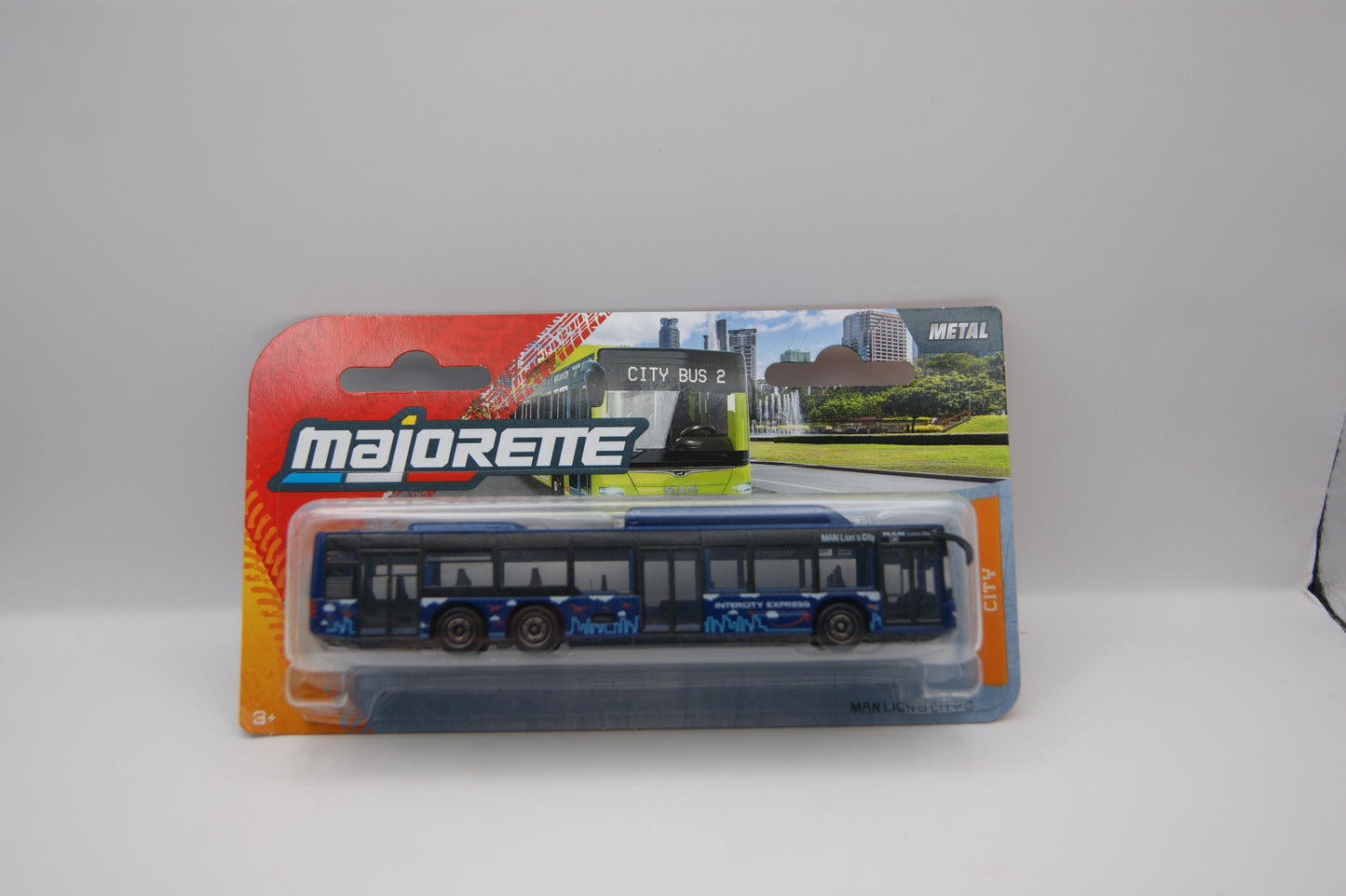 Majorette MAN Lion’s City C Intercity Express Blau Bus Metall OVP