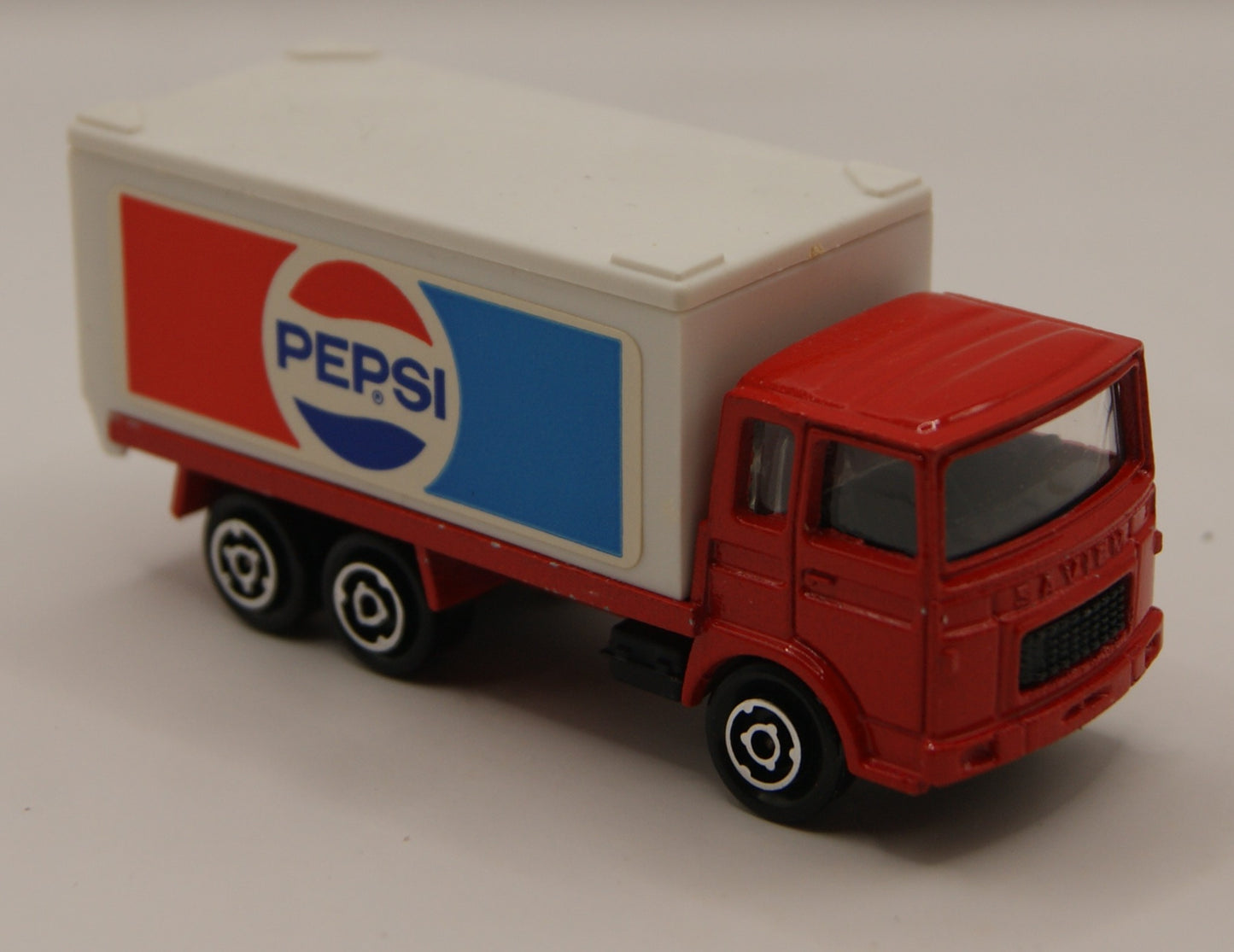 Majorette 214 Saviem SM Container Truck Pepsi 1:100 Made in France Vintage