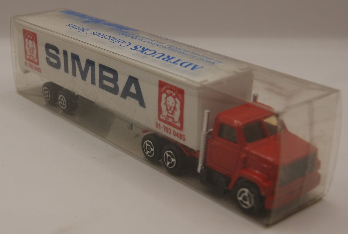 Majorette Vintage Sattelzug „SIMBA“ Werbetruck rot/weiß mit Originalbox