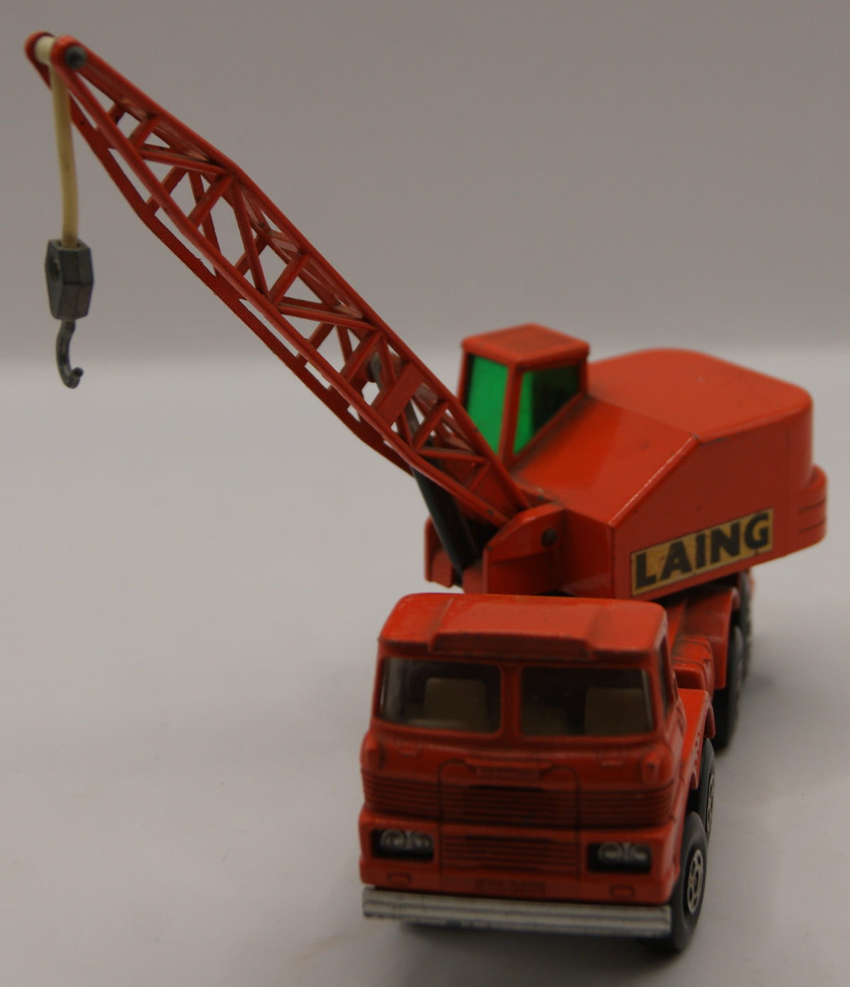 Matchbox Super Kings K-12 Scammell Mobile Crane „LAING“ rot/orange Vintage Lesney England ca. 1971–1974
