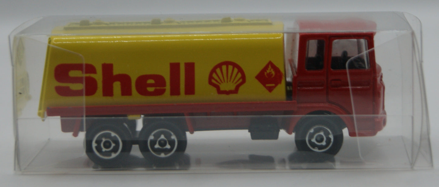 Majorette 245 Saviem SM Europe Tankwagen Shell rot/gelb 1:100 Made in France