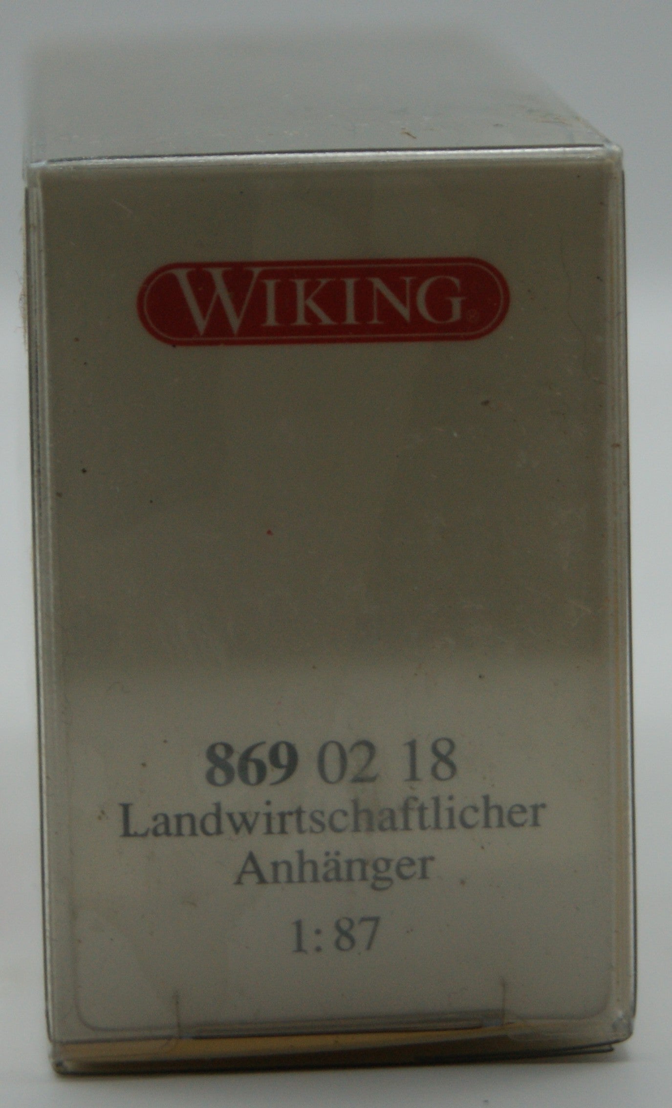 Wiking 869 02 18 Landwirtschaftlicher Anhänger 1:87 H0 OVP grau/rot