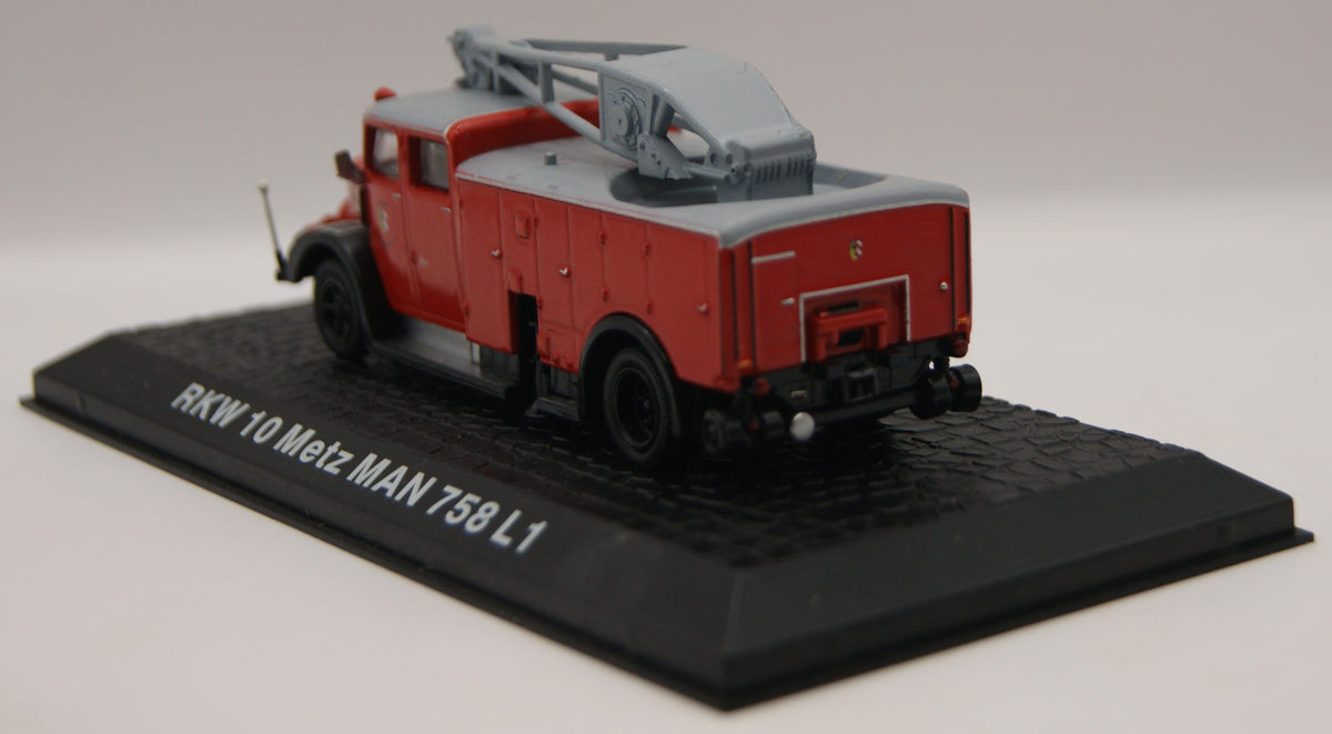 Atlas MAN 758 L1 RKW 10 Metz Feuerwehr Kranwagen 1:72