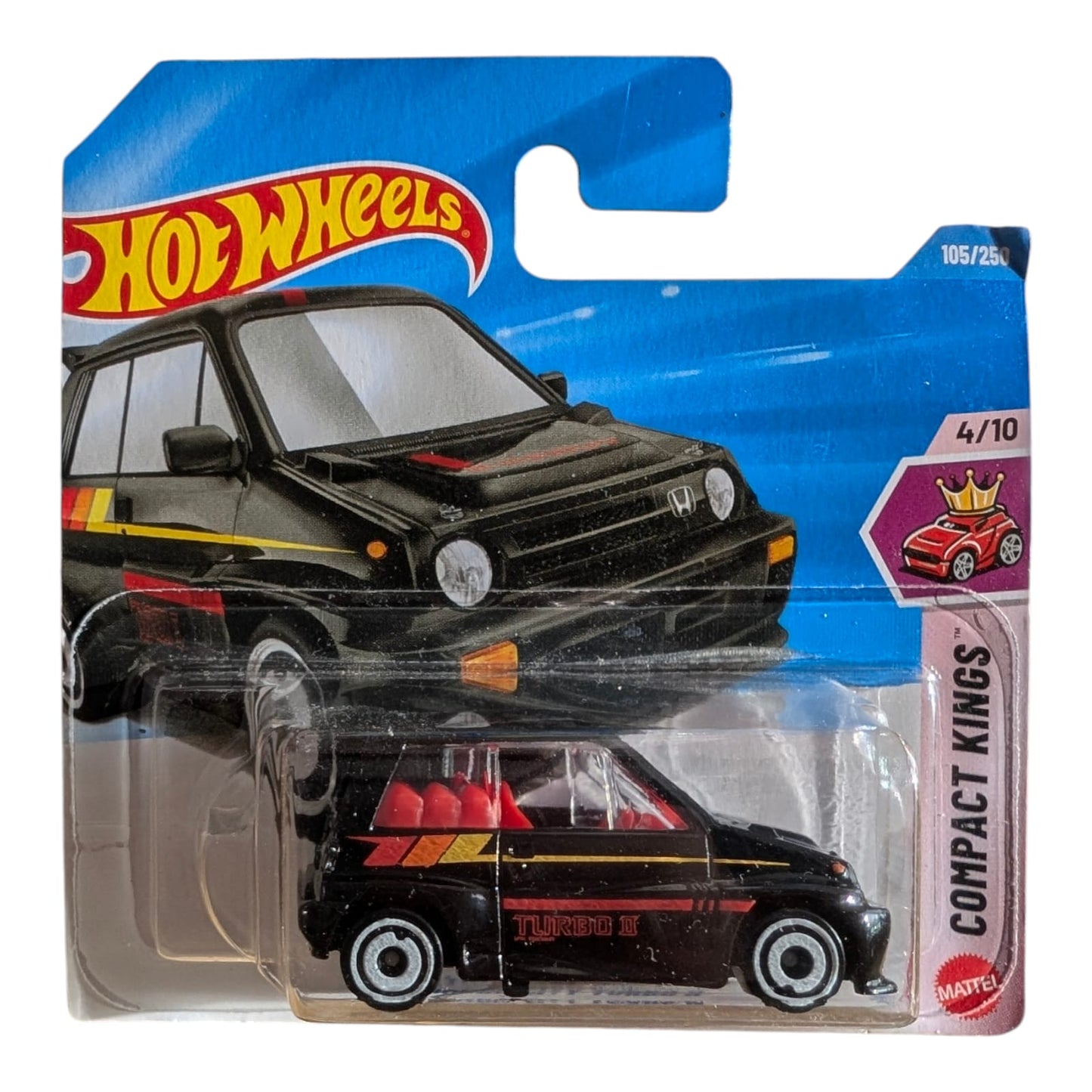 '85 Honda City Turbo II 1:64 - Hot Wheels Diecast Model Car (New & Original Packaging)