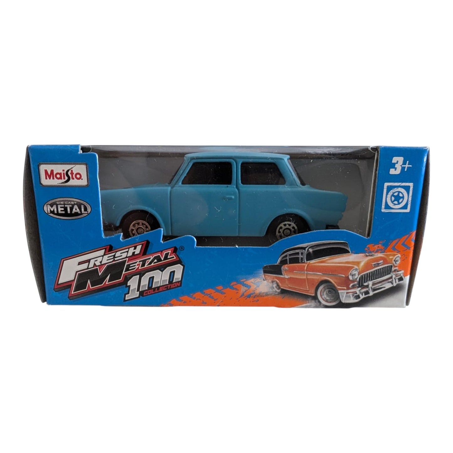Trabant 601 blau 1:64 – Maisto Fresh Metal 100 Diecast Modellauto (Neu & OVP)