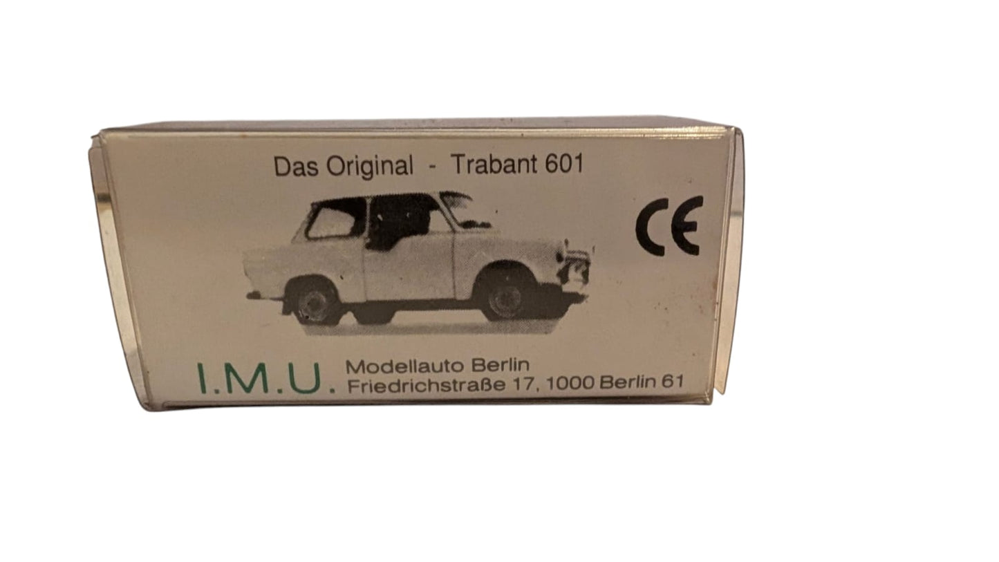IMU Trabant 601 Gelb 1:87 H0 Modellauto Berlin DDR Sammlermodell OVP