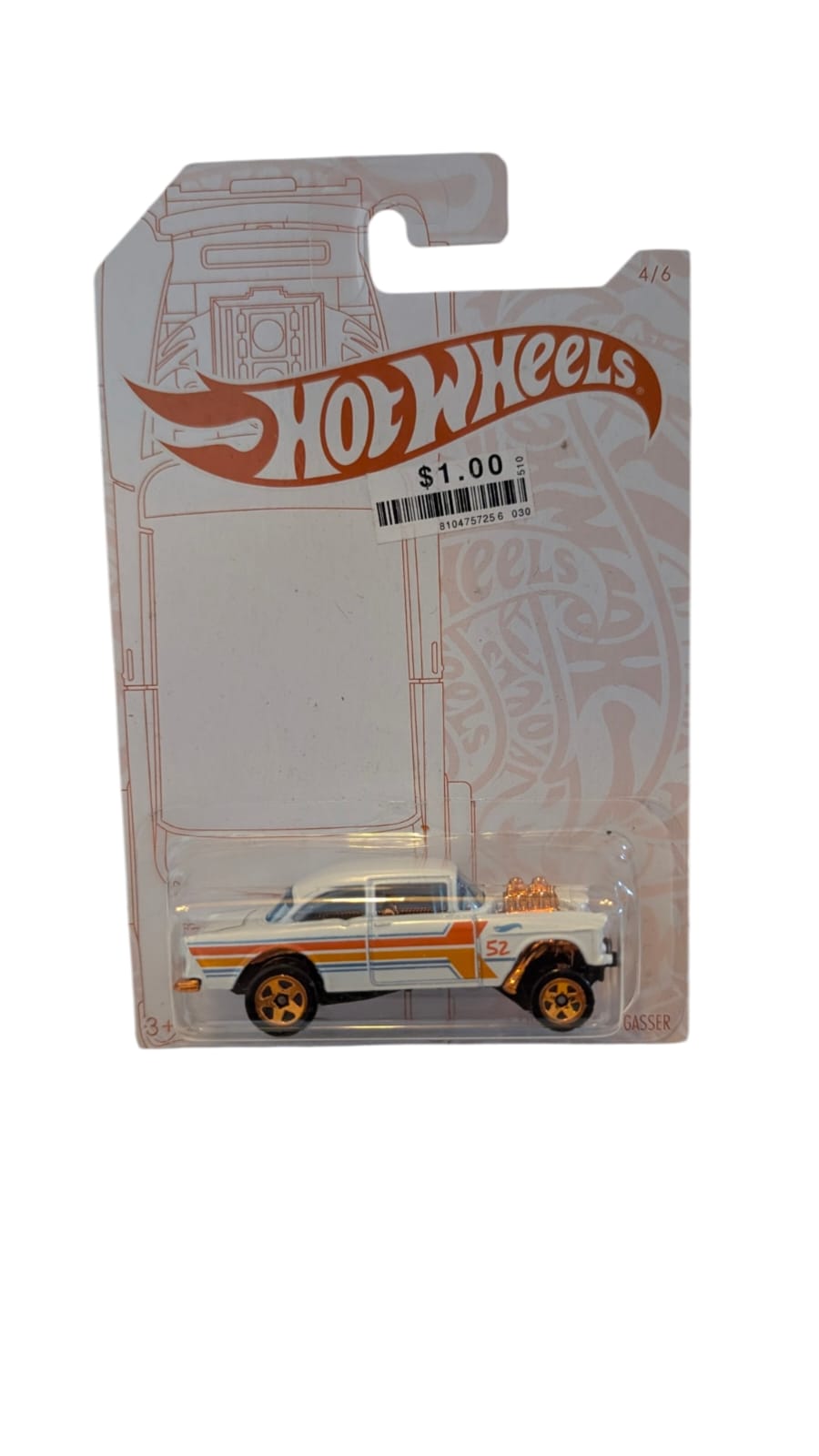 Hot Wheels '55 Chevy Bel Air Gasser HW Flames 4/6 US Import Long Card Sammlermodell OVP