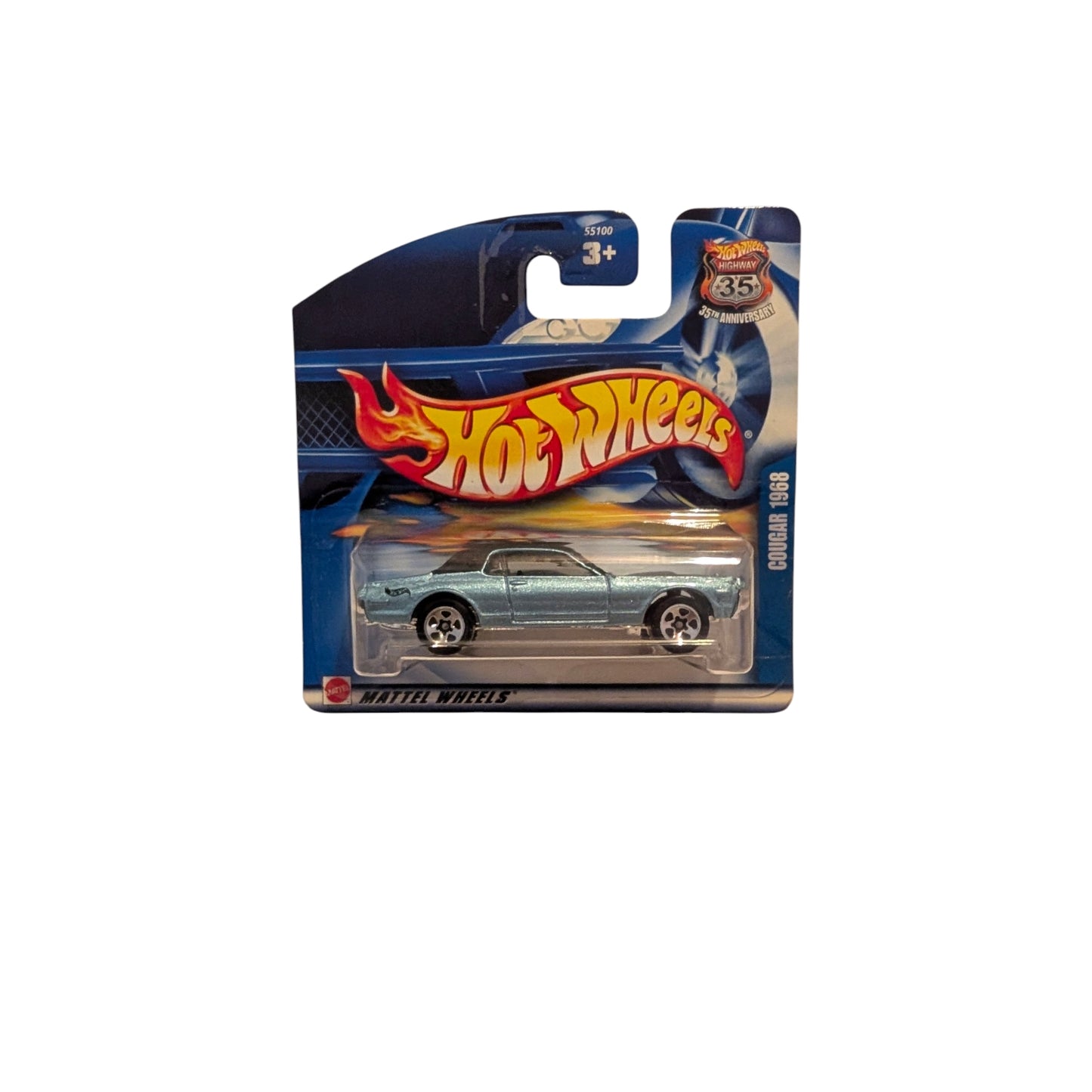 Hot Wheels 1968 Cougar 35th Anniversary Highway 35 55100 Short Card – OVP