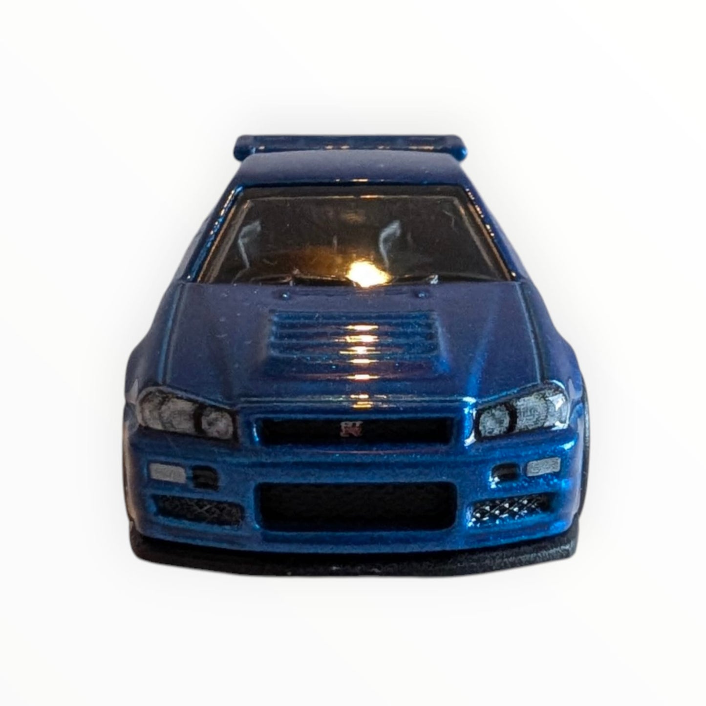 Hot Wheels Premium – Nissan Skyline GT-R R34 / BNR34 – Blau-Metallic – Real Riders – Full Metal Body – lose