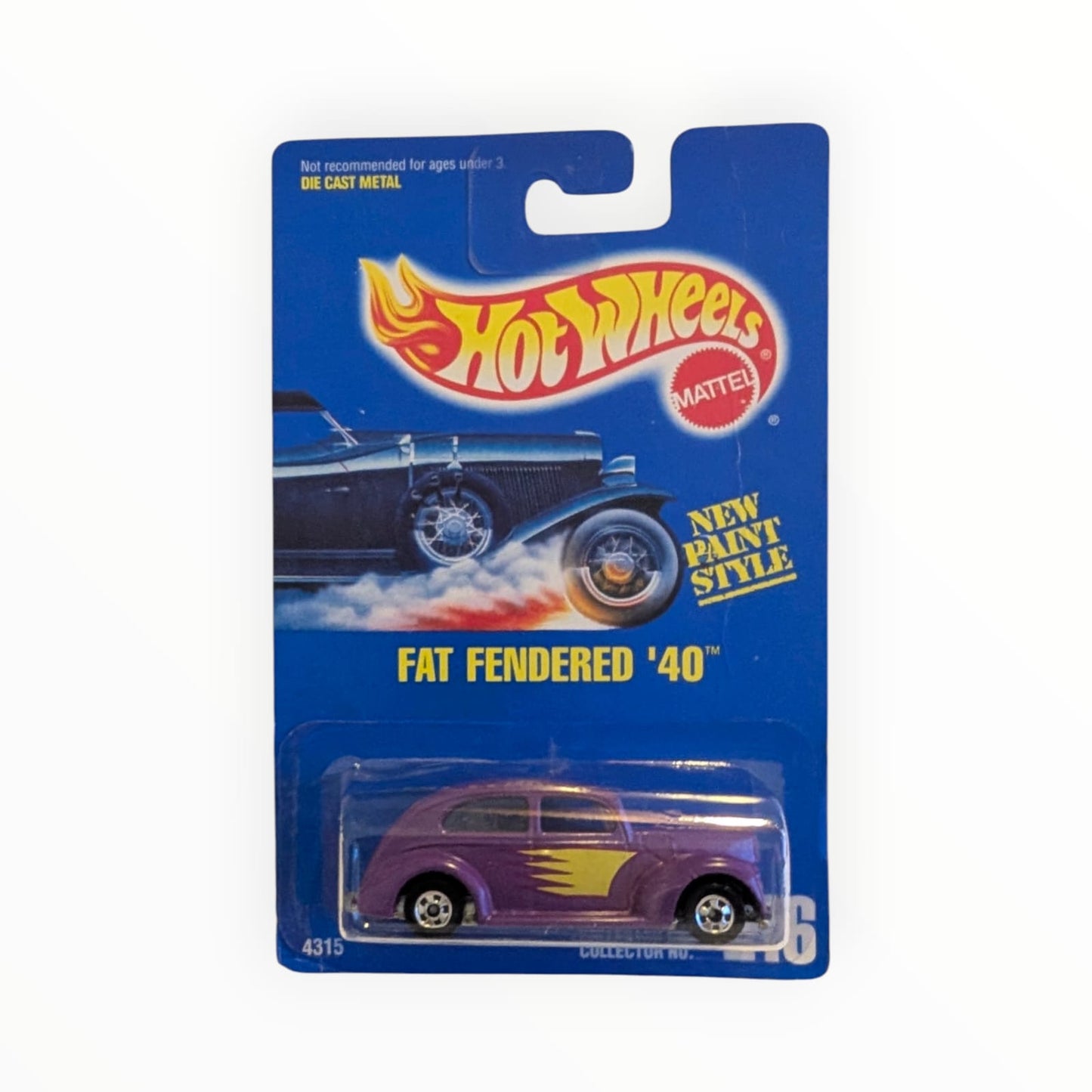 Hot Wheels Fat Fendered ’40 – New Paint Style – 1993 – OVP