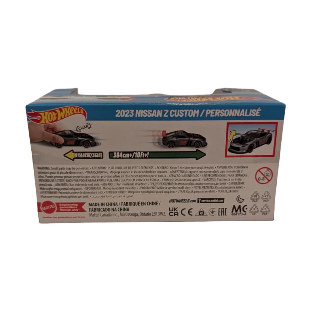 Hot Wheels Pull-Back Racers 2023 Nissan Z Custom 1:43 – grau Nr. 68 – OVP