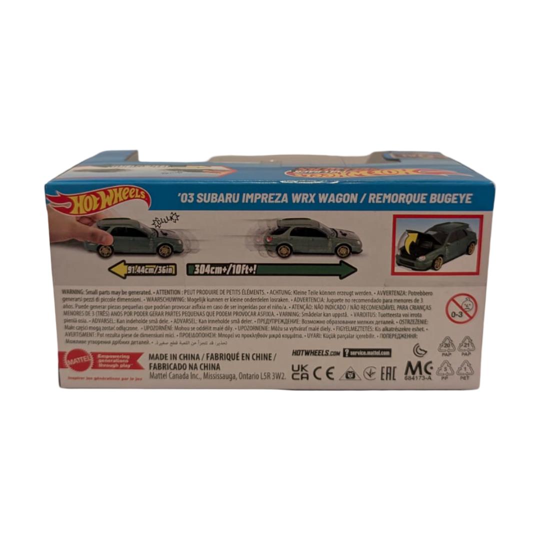 Hot Wheels Pull-Back Speeders ’03 Subaru Impreza WRX Wagon 1:43 – Grün – 9/32 – OVP