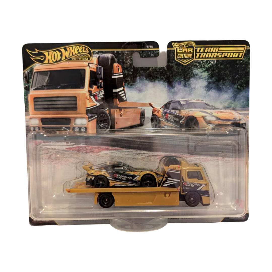 Hot Wheels Premium Team Transport #58 – Mad Mike Mazda RX3 GT & Sakura Sprinter – 1:64 – OVP