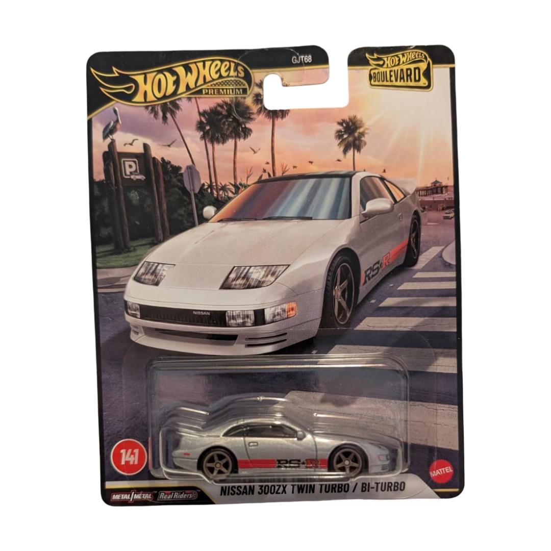 Hot Wheels Premium Boulevard #141 Nissan 300ZX Twin Turbo 1:64 – Silber/Rot – OVP