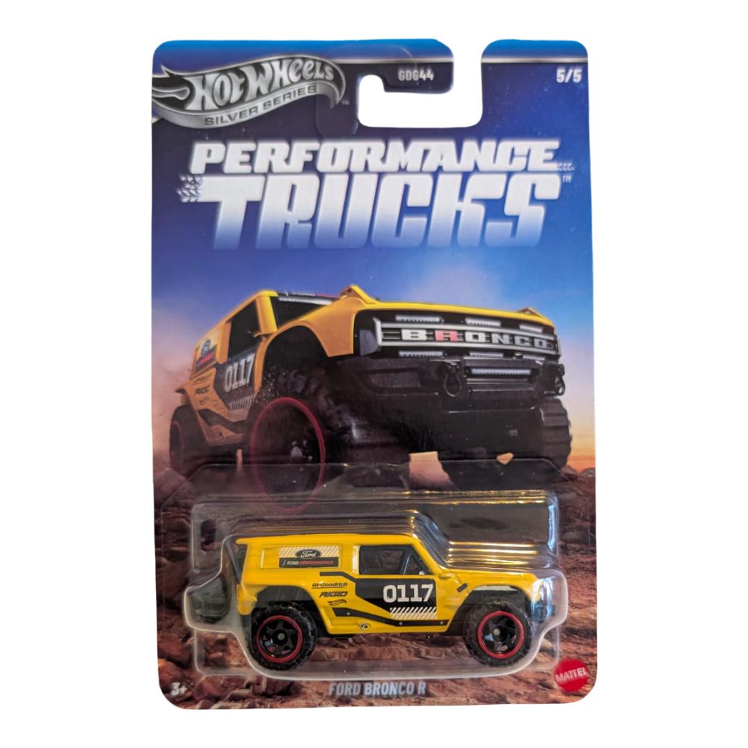 Hot Wheels Ford Bronco R Performance Trucks Silver Series 5/5 Gelb OVP
