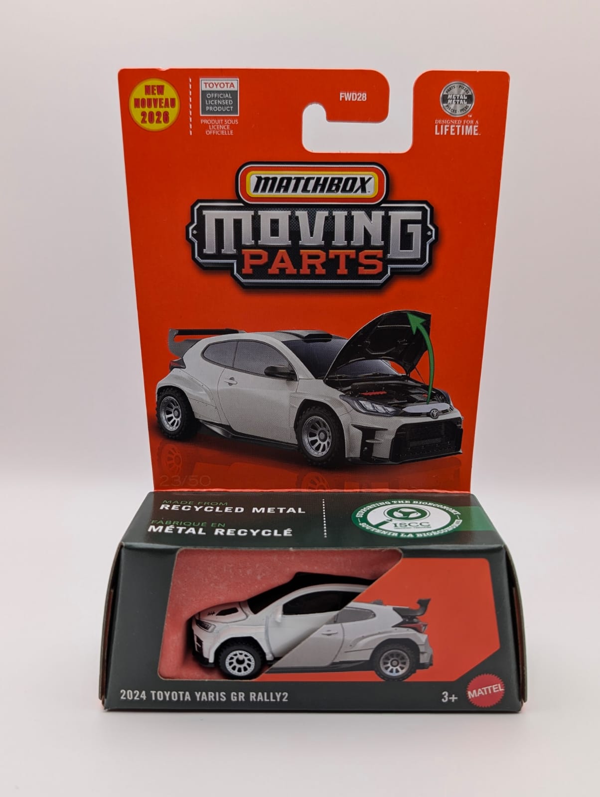 Matchbox Moving Parts 2024 Toyota GR Yaris Rally2 Weiß 23/50 2026 Neu OVP