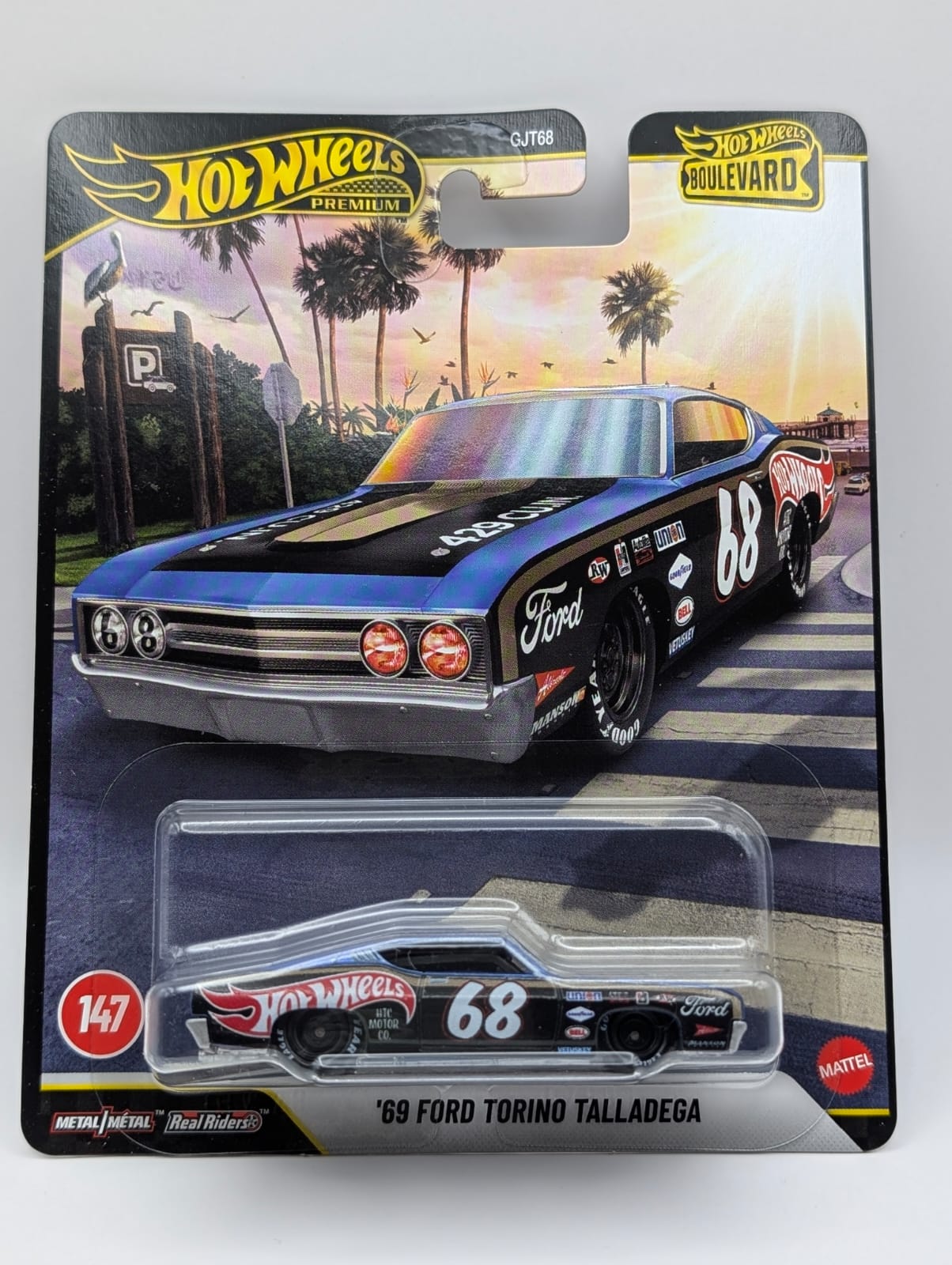 Hot Wheels Premium Boulevard #147 ’69 Ford Torino Talladega Real Riders OVP