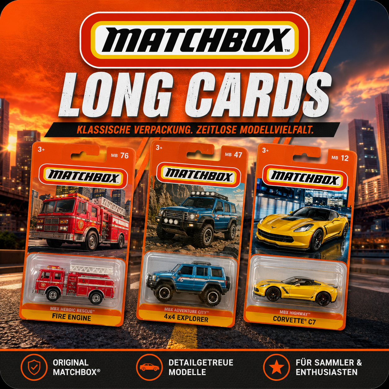 Matchbox Long Cards