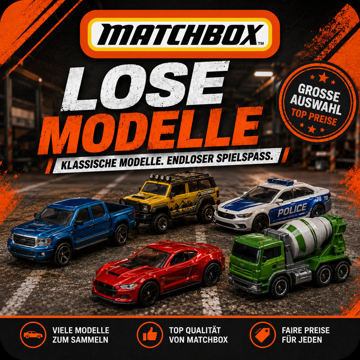Lose Matchbox Modelle