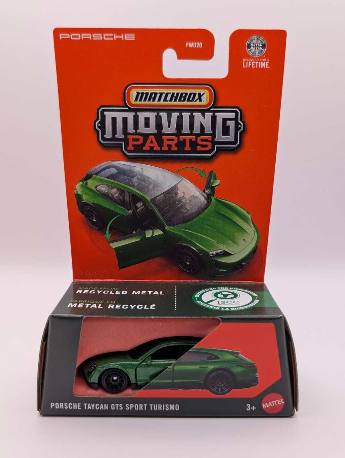 Matchbox Moving Parts Porsche Taycan GTS Sport Turismo Grün 38/50 2026 Neu OVP