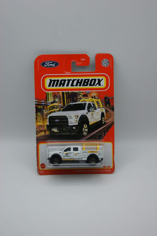 Matchbox ’15 Ford F-150 Contractor Truck Sunny Solar 78/100 US Long Card OVP
