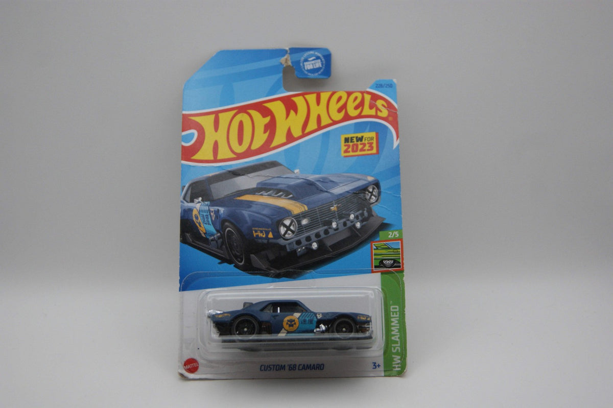 Hot Wheels Custom ’68 Camaro 2023 HW Slammed 2/5 228/250 HKG68 Blau Neu OVP