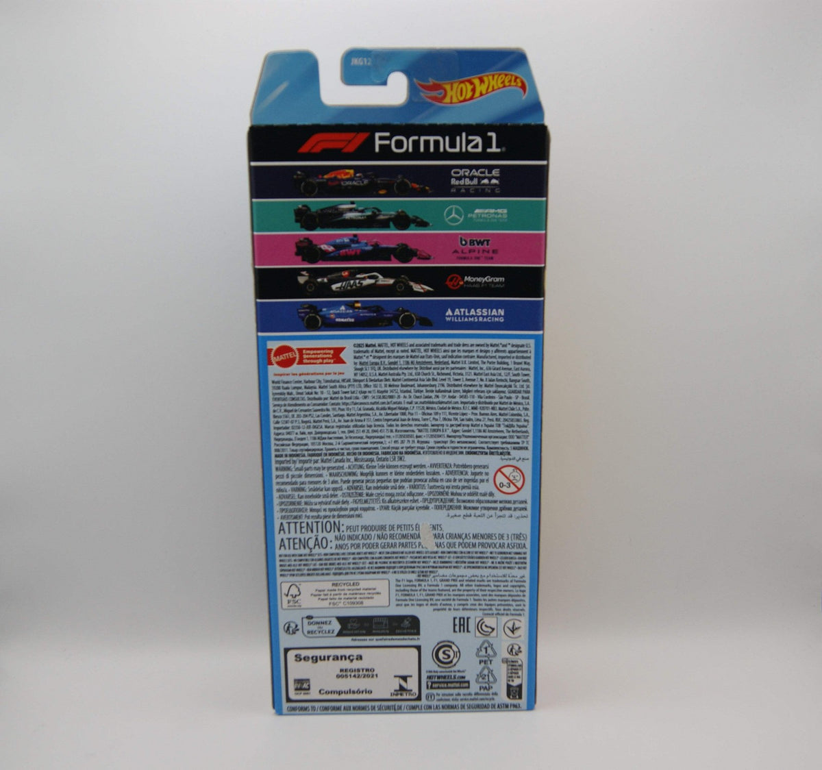 Hot Wheels Formula 1 F1 2025 5-Pack JKG12 Red Bull Mercedes Alpine Haas Williams