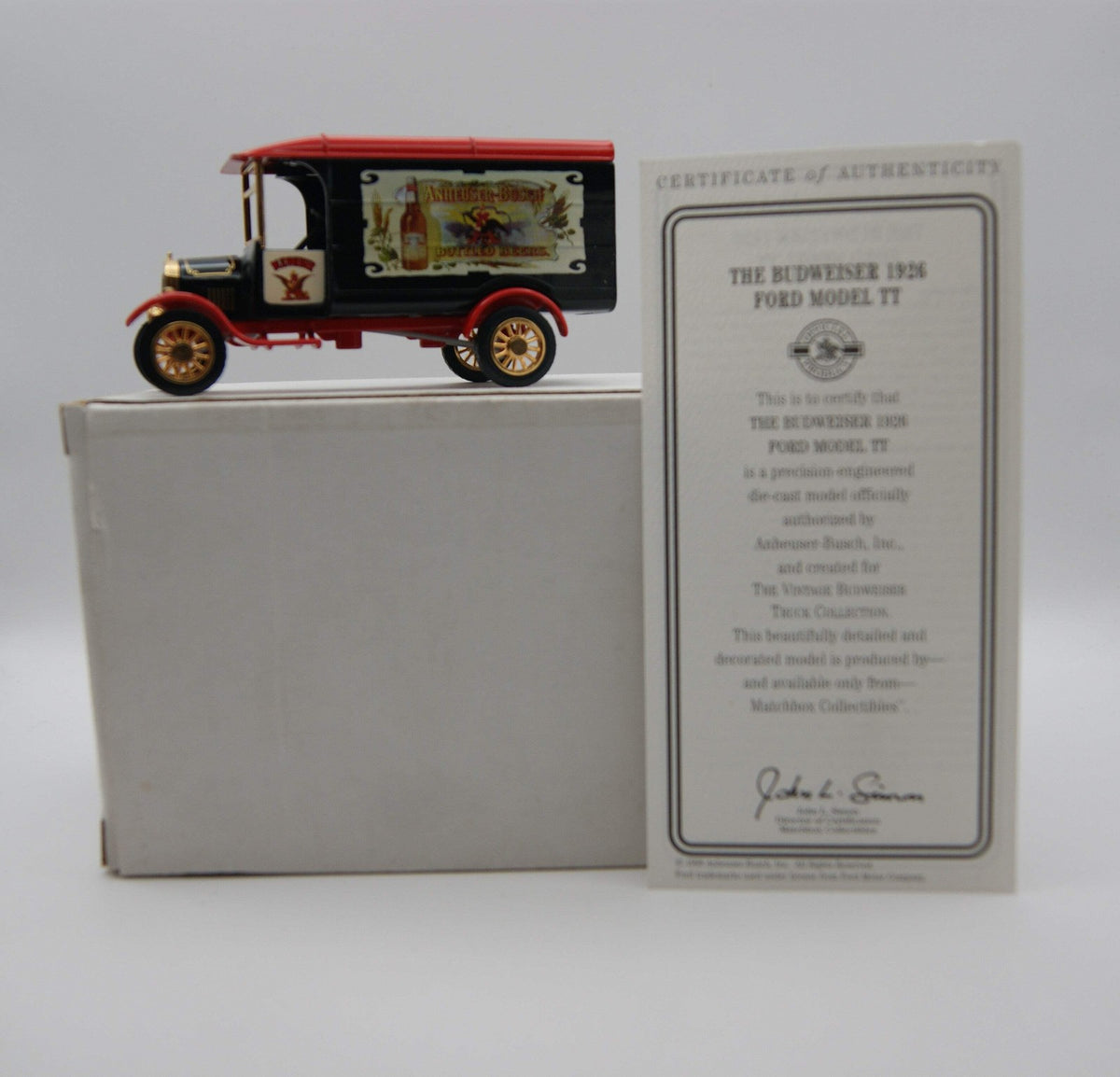 Matchbox Collectibles Budweiser 1926 Ford Model TT YVT03-M 1:43 OVP Zertifikat
