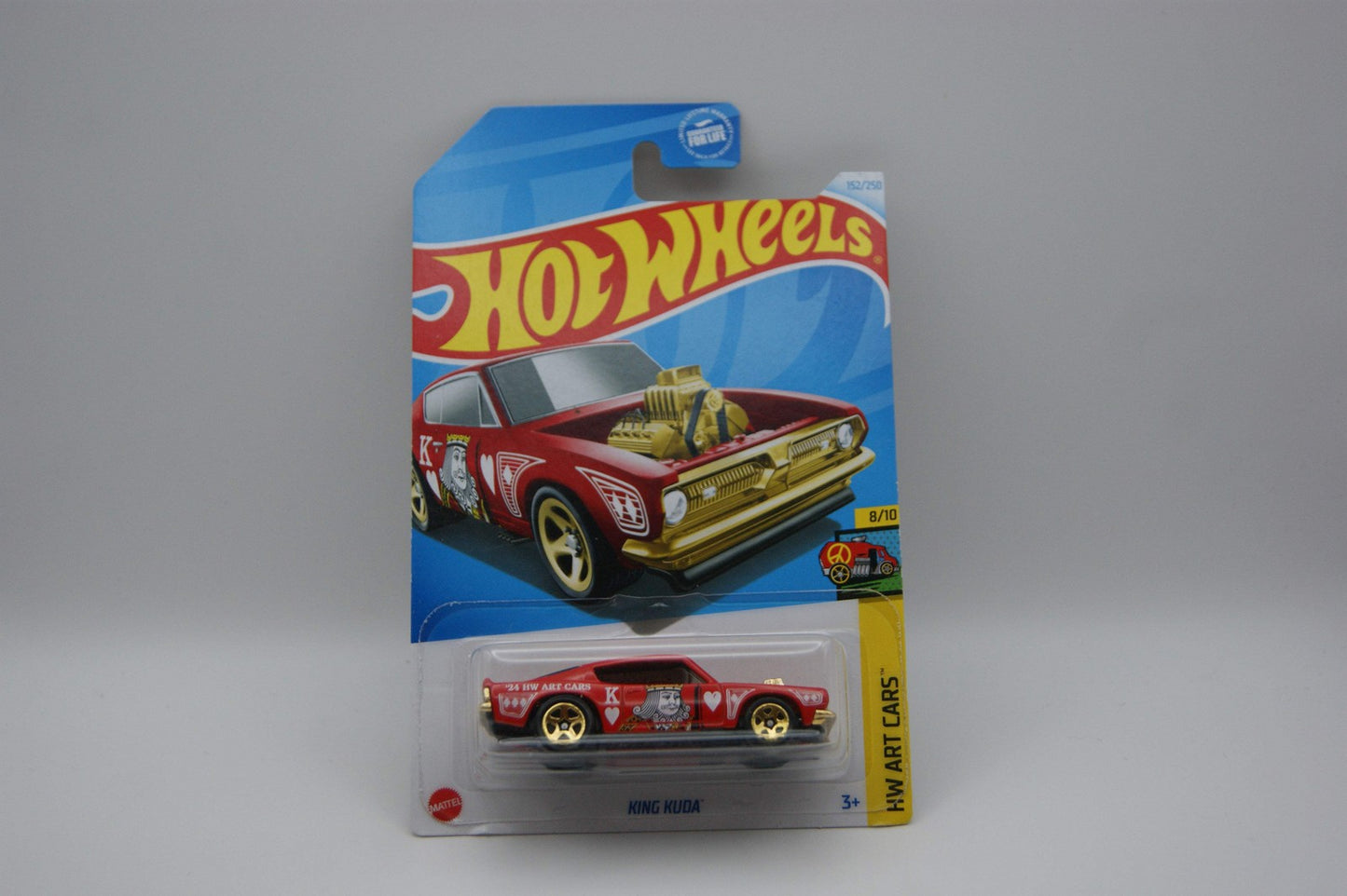 Hot Wheels King Kuda 2024 HW Art Cars 8/10 152/250 Rot King of Hearts Neu OVP