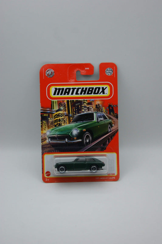 Matchbox 1971 MGB GT Coupé Grün 42/100 MG US Modell Long Card OVP