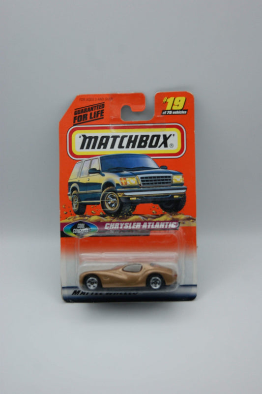 Matchbox Chrysler Atlantic Gold #19/75 Cool Concepts US Modell Long Card OVP