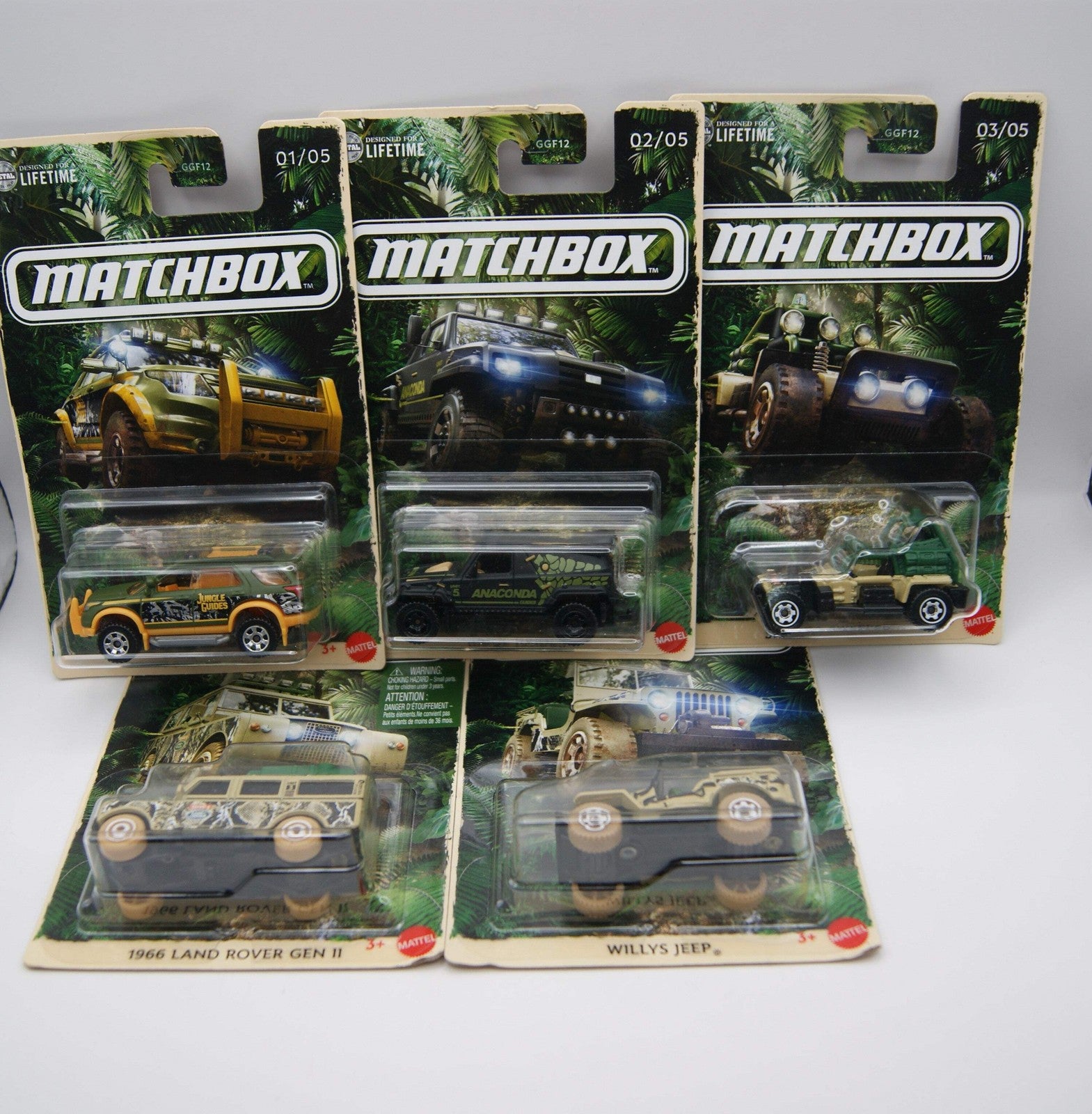 Matchbox Adventure Guides 2025 Komplettset 1-5 Ford Land Rover Jeep OVP
