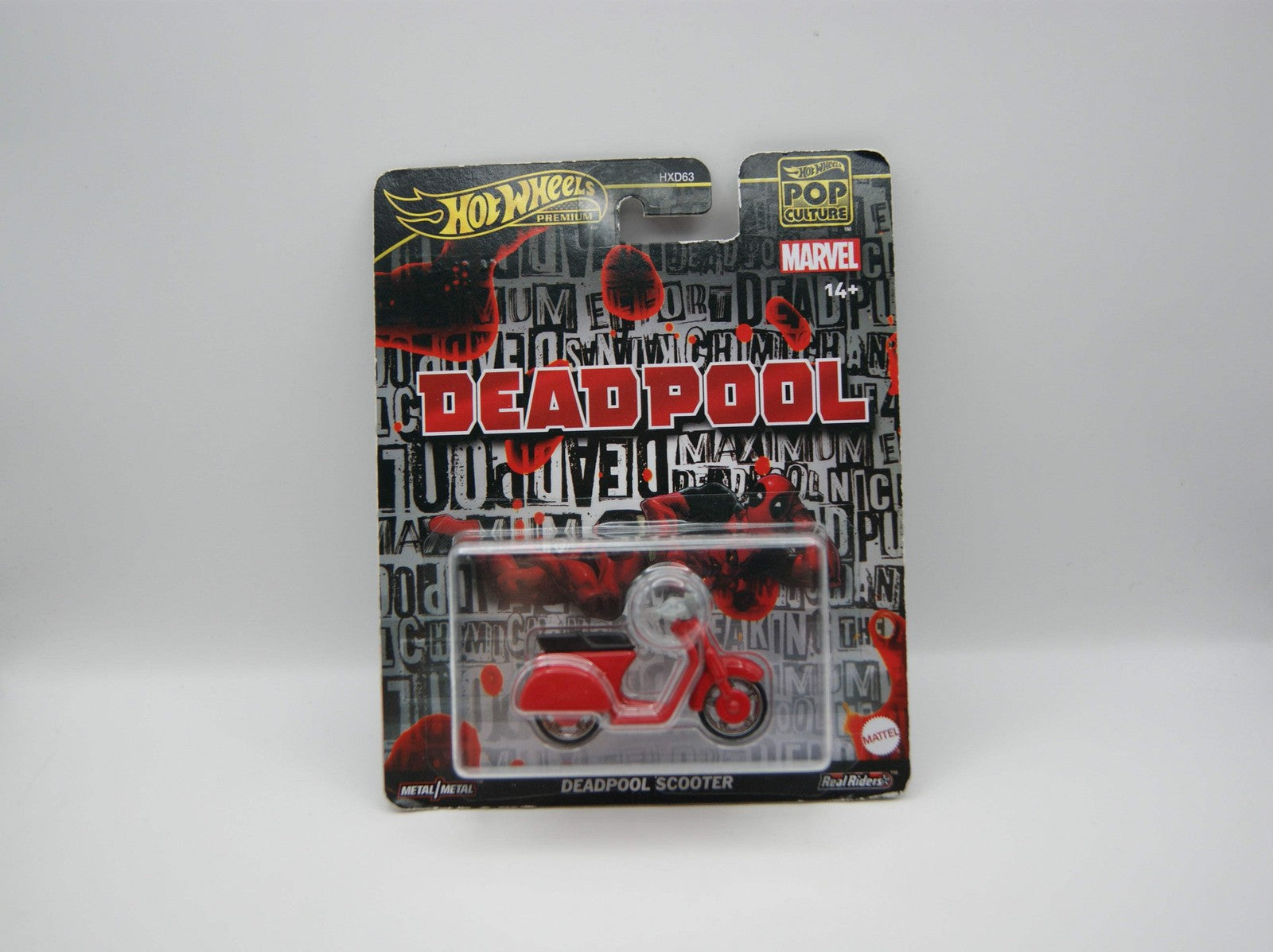 Hot Wheels Premium Marvel Deadpool Scooter JBL70 HXD63 Pop Culture OVP