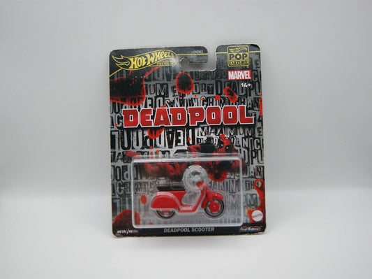 Hot Wheels Premium Marvel Deadpool Scooter JBL70 HXD63 Pop Culture OVP