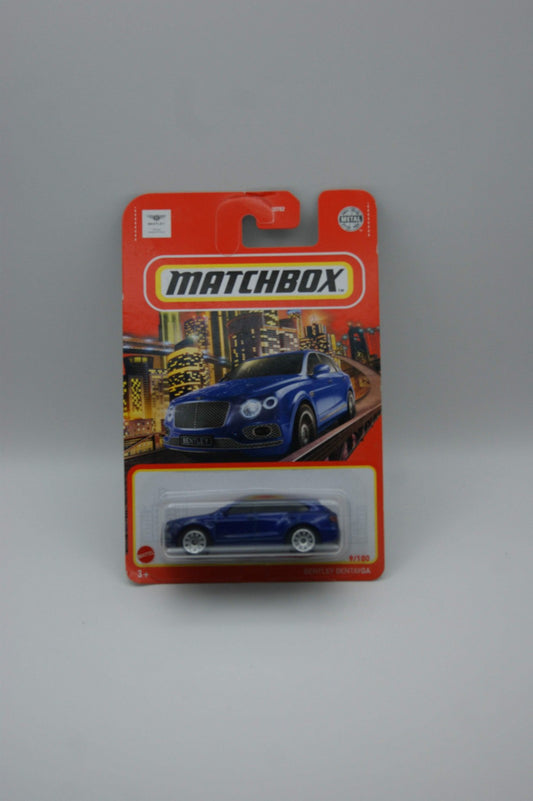 Matchbox ’18 Bentley Bentayga Blau 9/100 MBX Metro US Modell Long Card OVP