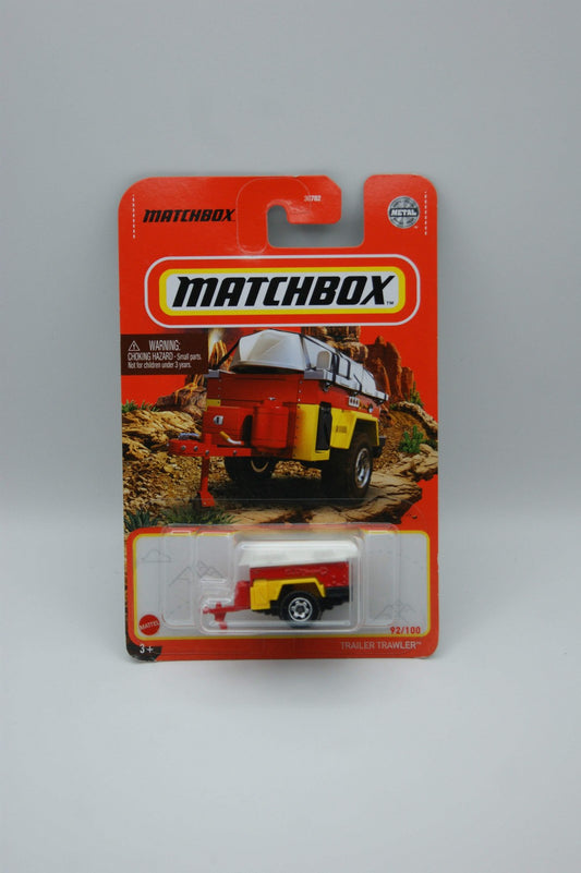 Matchbox Trailer Trawler Red Valley Camp 92/100 US Modell Long Card OVP